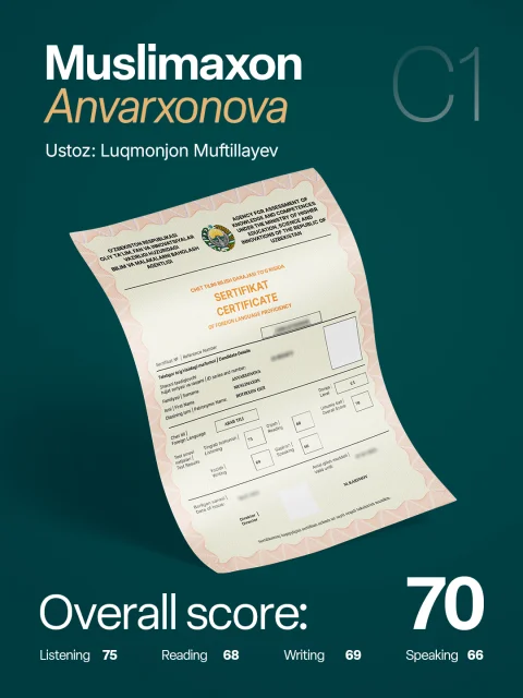 Muslimaxon Anvarxonova — Overall: 70