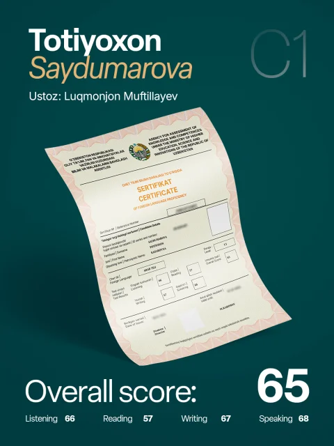 Totiyoxon Saydumarova — Overall: 65